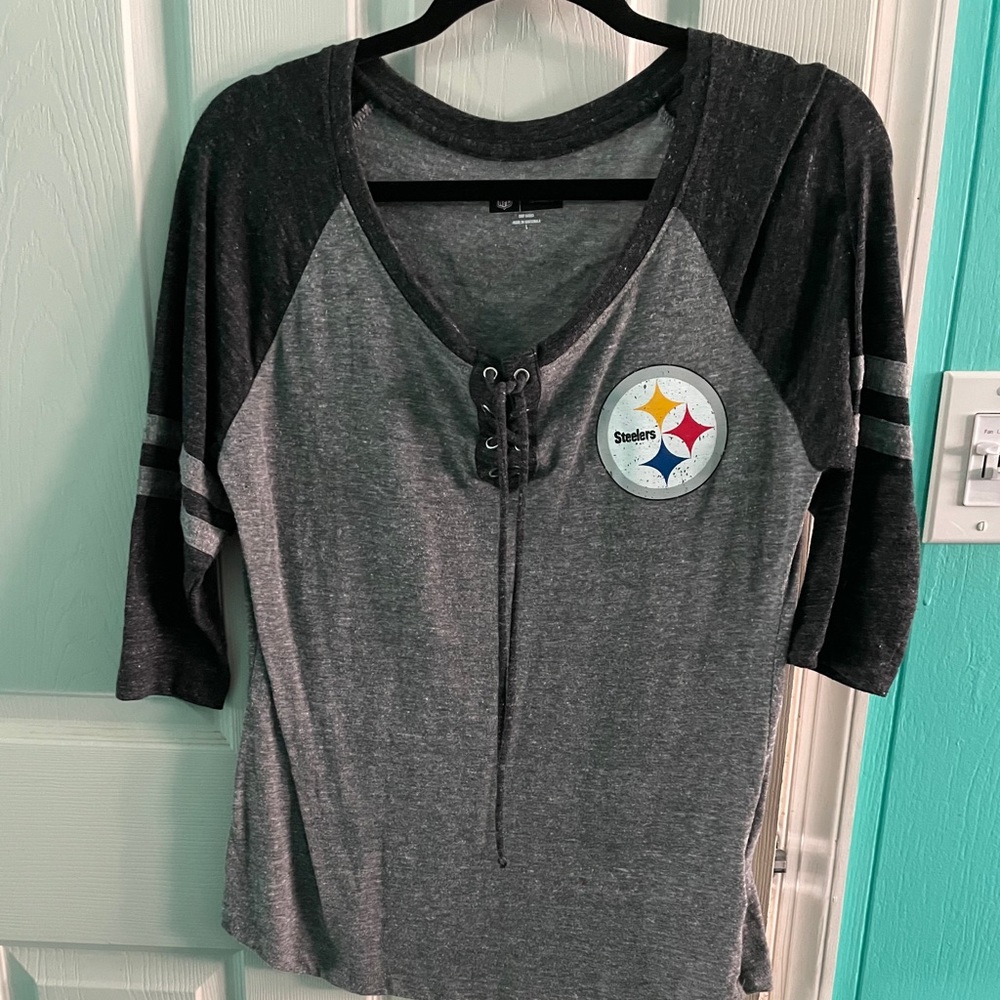 Pittsburgh Steelers 3/4 Sleeve Shirt Size: Large